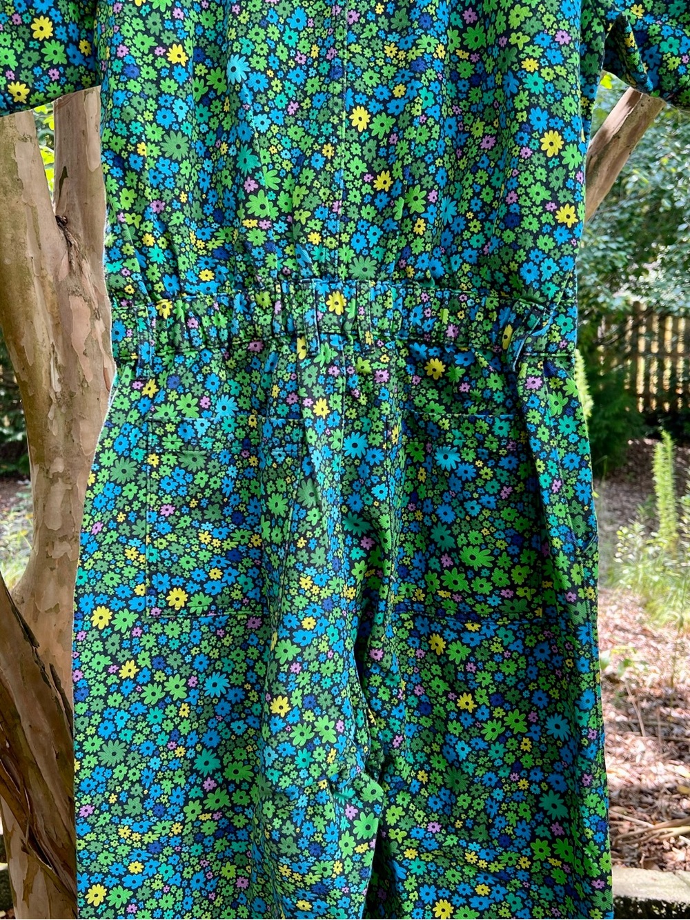 Big Bud Press Moss Blossom Short Sleeve Jumpsuit Size L - Picture 7 of 7